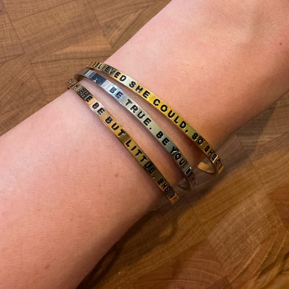 Mantra band bracelet set